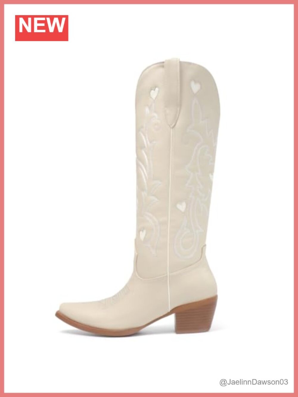 FIFSY Women's Cowboy Boots Embroidered Knee High Western Chunky Heel Zip